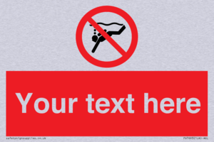 Custom prohibition No sub aqua diving